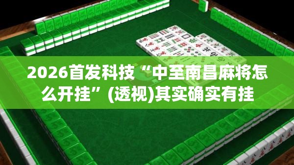 2026首发科技“中至南昌麻将怎么开挂”(透视)其实确实有挂