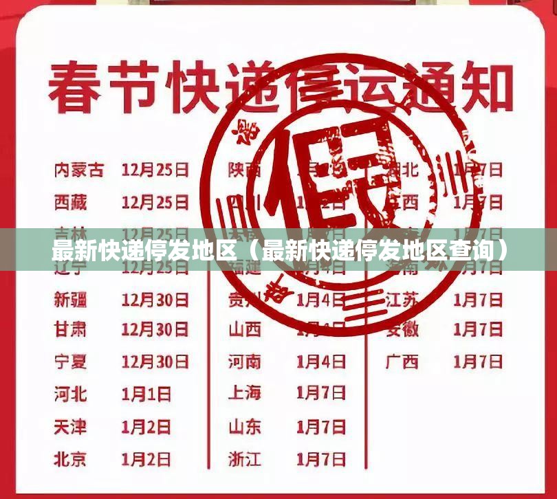 最新快递停发地区(最新快递停发地区查询) 最新快递停发地区(最新快递停发地区查询)