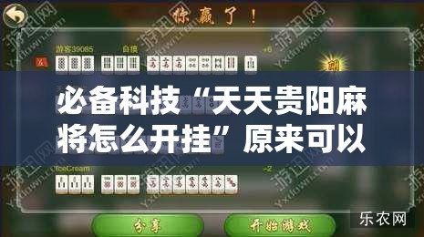 必备科技“天天贵阳麻将怎么开挂”原来可以开挂