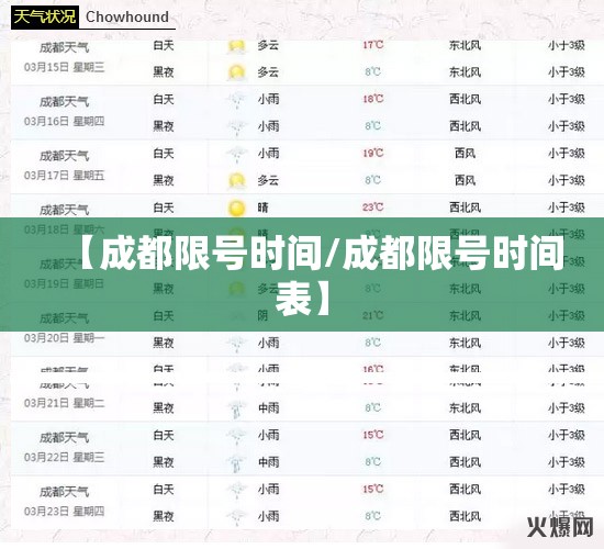 【成都限号时间/成都限号时间表】 【成都限号时间/成都限号时间表】
