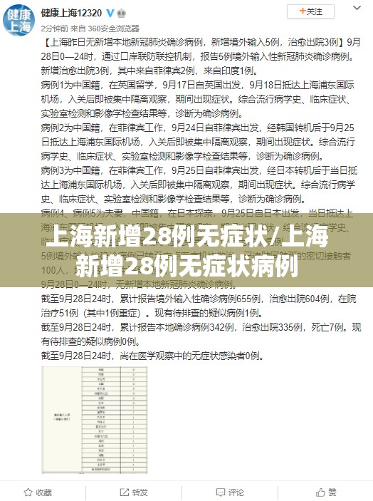 上海新增28例无症状/上海新增28例无症状病例 上海新增28例无症状/上海新增28例无症状病例