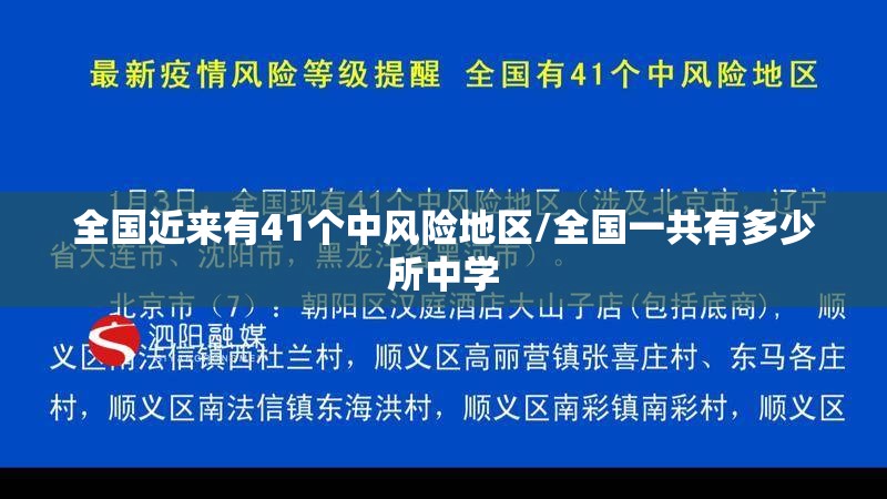 全国近来有41个中风险地区/全国一共有多少所中学 全国近来有41个中风险地区/全国一共有多少所中学