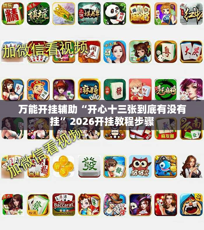 万能开挂辅助“开心十三张到底有没有挂”2026开挂教程步骤