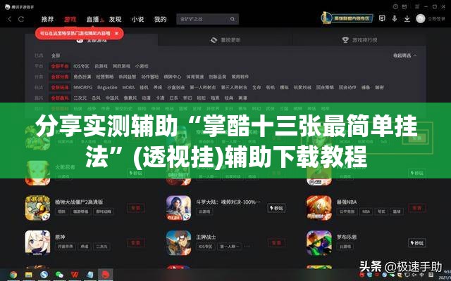 分享实测辅助“掌酷十三张最简单挂法”(透视挂)辅助下载教程