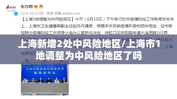 上海新增2处中风险地区/上海市1地调整为中风险地区了吗