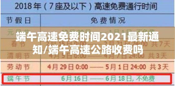 端午高速免费时间2021最新通知/端午高速公路收费吗