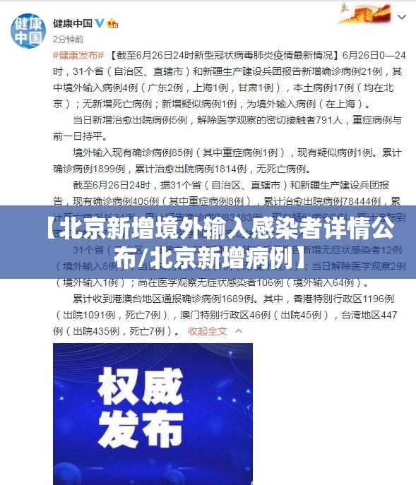 【北京新增境外输入感染者详情公布/北京新增病例】 【北京新增境外输入感染者详情公布/北京新增病例】