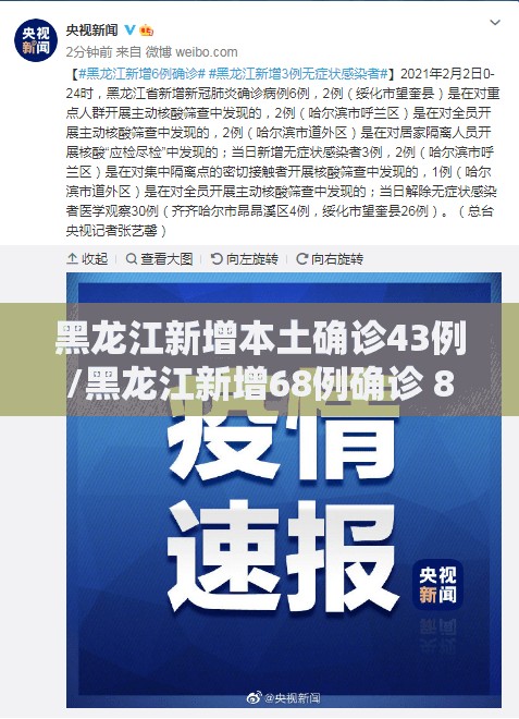 黑龙江新增本土确诊43例/黑龙江新增68例确诊 85例无症状 黑龙江新增本土确诊43例/黑龙江新增68例确诊 85例无症状