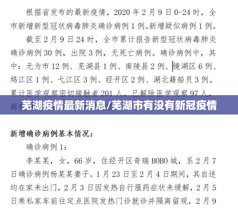 芜湖疫情最新消息/芜湖市有没有新冠疫情 芜湖疫情最新消息/芜湖市有没有新冠疫情