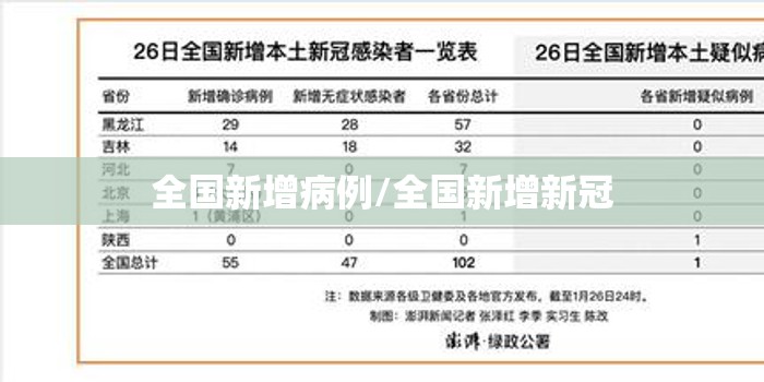全国新增病例/全国新增新冠 全国新增病例/全国新增新冠