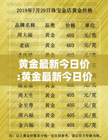 黄金最新今日价:黄金最新今日价每盎司 黄金最新今日价:黄金最新今日价每盎司