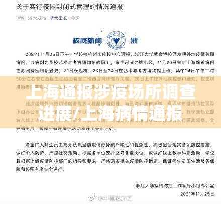 上海通报涉疫场所调查进展/上海病情通报