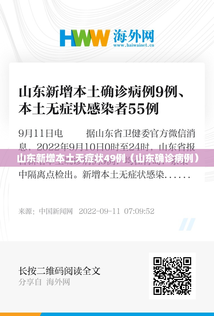 山东新增本土无症状49例(山东确诊病例) 山东新增本土无症状49例(山东确诊病例)