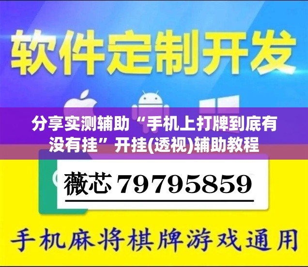 分享实测辅助“手机上打牌到底有没有挂”开挂(透视)辅助教程