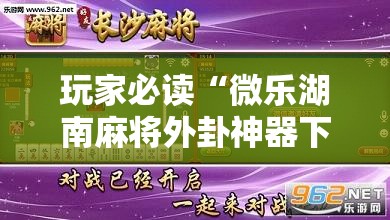 玩家必读“微乐湖南麻将外卦神器下载	”开挂辅助脚本+详细开挂安装教程