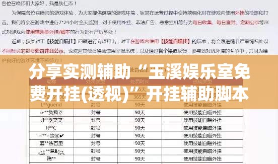 分享实测辅助“玉溪娱乐室免费开挂(透视)	”开挂辅助脚本+详细开挂安装教程