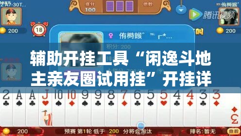 辅助开挂工具“闲逸斗地主亲友圈试用挂	”开挂详细教程