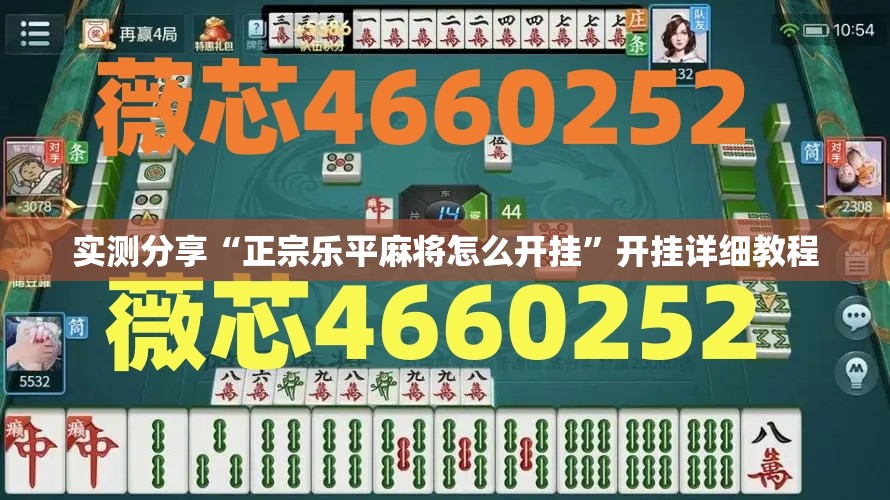 实测分享“正宗乐平麻将怎么开挂”开挂详细教程