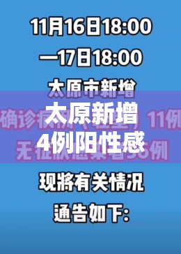 太原新增4例阳性感染者/太原新冠病毒最新消息 太原新增4例阳性感染者/太原新冠病毒最新消息