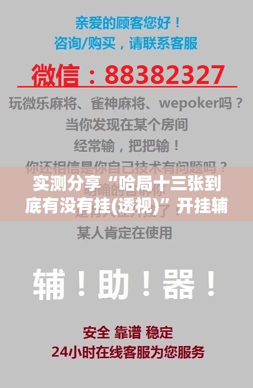 实测分享“哈局十三张到底有没有挂(透视)”开挂辅助脚本+详细开挂安装教程