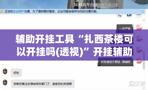 辅助开挂工具“扎西茶楼可以开挂吗(透视)”开挂辅助脚本+详细开挂安装教程