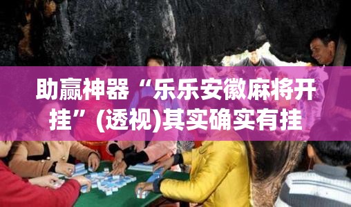 助赢神器“乐乐安徽麻将开挂”(透视)其实确实有挂