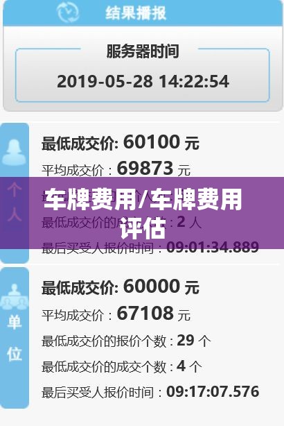 车牌费用/车牌费用评估
