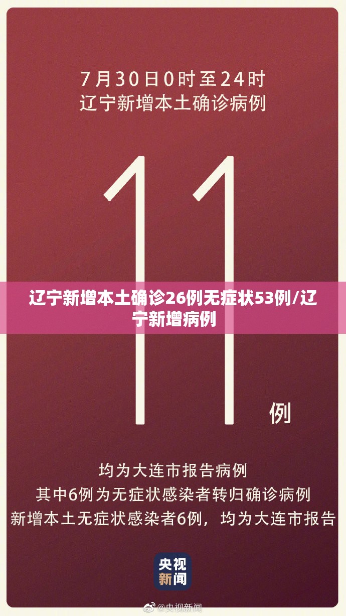 辽宁新增本土确诊26例无症状53例/辽宁新增病例 辽宁新增本土确诊26例无症状53例/辽宁新增病例
