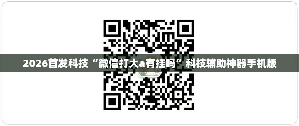 2026首发科技“微信打大a有挂吗”科技辅助神器手机版