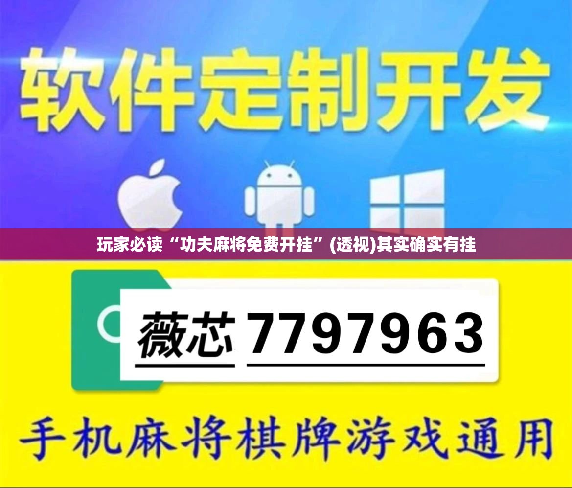 玩家必读“功夫麻将免费开挂”(透视)其实确实有挂