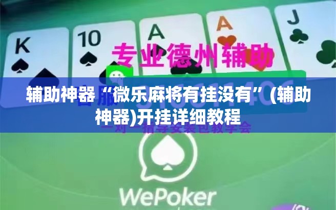辅助神器“微乐麻将有挂没有”(辅助神器)开挂详细教程