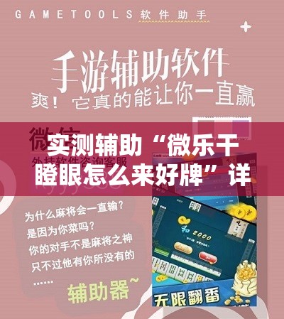 实测辅助“微乐干瞪眼怎么来好牌	”详细分享装挂步骤
