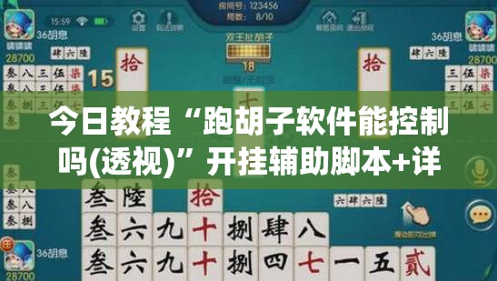 今日教程“跑胡子软件能控制吗(透视)”开挂辅助脚本+详细开挂安装教程