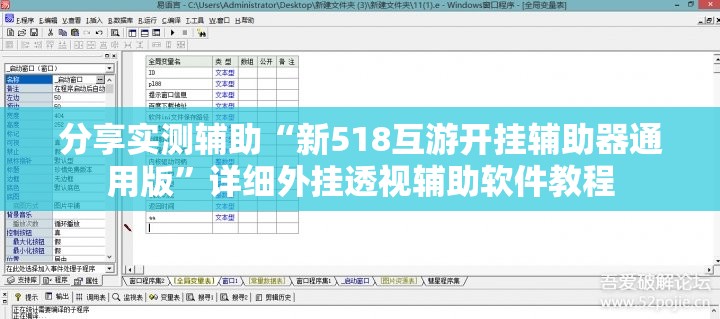 分享实测辅助“新518互游开挂辅助器通用版”详细外挂透视辅助软件教程