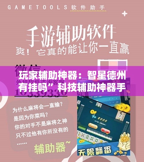 玩家辅助神器：智星德州有挂吗”科技辅助神器手机版