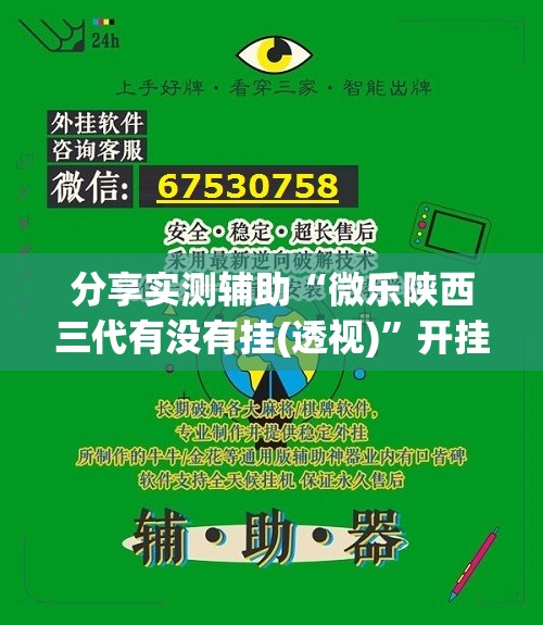 分享实测辅助“微乐陕西三代有没有挂(透视)”开挂辅助脚本+详细开挂安装教程