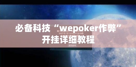 必备科技“wepoker作弊”开挂详细教程