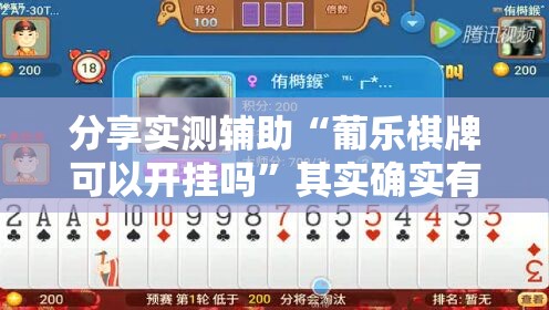 分享实测辅助“葡乐棋牌可以开挂吗	”其实确实有挂