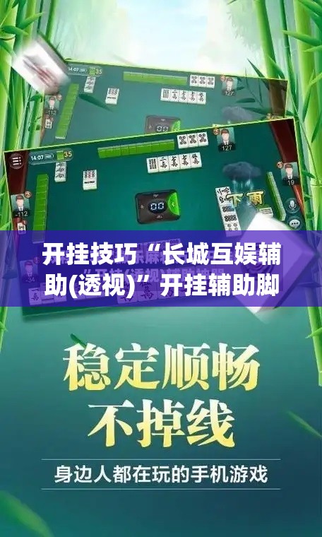 开挂技巧“长城互娱辅助(透视)”开挂辅助脚本+详细开挂安装教程