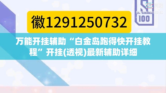万能开挂辅助“白金岛跑得快开挂教程”开挂(透视)最新辅助详细
