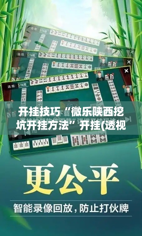开挂技巧“微乐陕西挖坑开挂方法”开挂(透视)最新辅助详细
