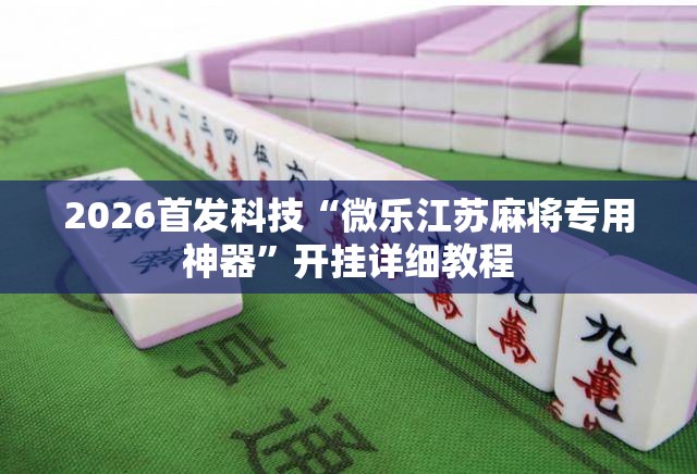 2026首发科技“微乐江苏麻将专用神器”开挂详细教程