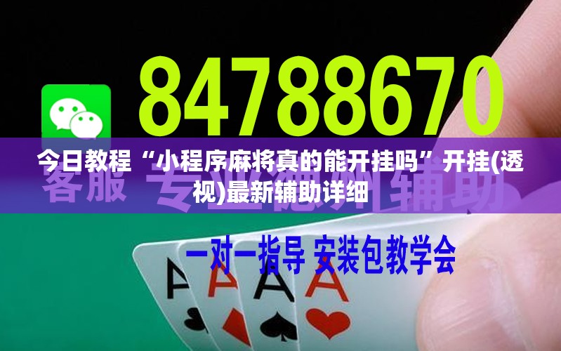 今日教程“小程序麻将真的能开挂吗”开挂(透视)最新辅助详细