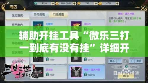 辅助开挂工具“微乐三打一到底有没有挂”详细开挂教程