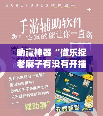 助赢神器“微乐捉老麻子有没有开挂神器”开挂(透视)最新辅助详细