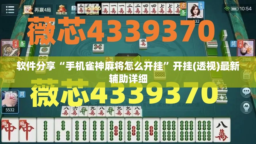 软件分享“手机雀神麻将怎么开挂	”开挂(透视)最新辅助详细
