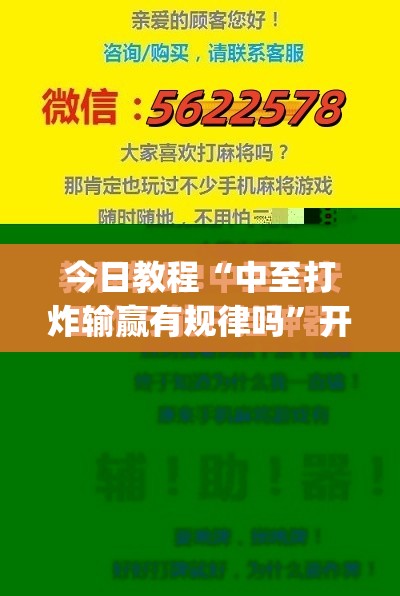 今日教程“中至打炸输赢有规律吗”开挂(透视)辅助神器