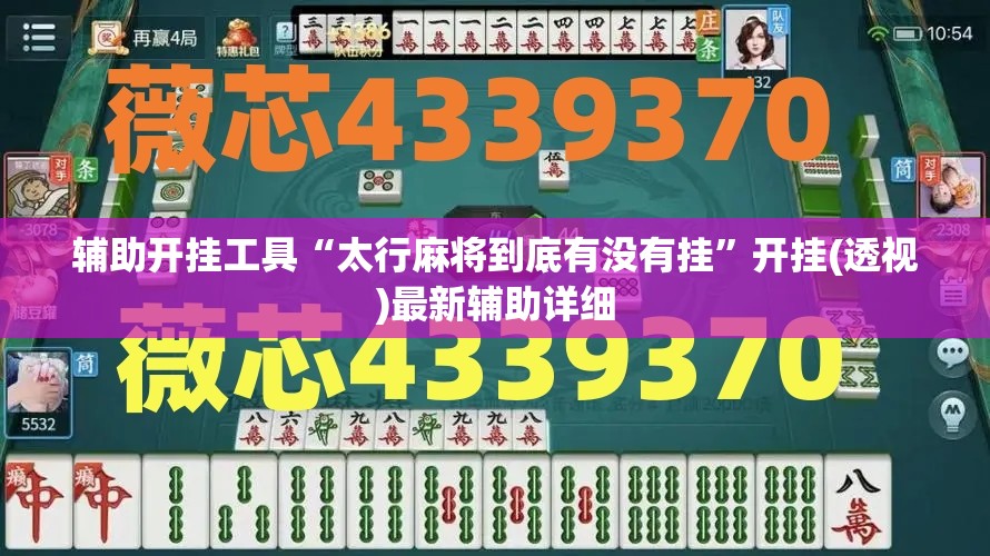 辅助开挂工具“太行麻将到底有没有挂	”开挂(透视)最新辅助详细