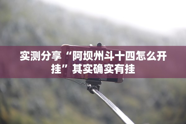 实测分享“阿坝州斗十四怎么开挂”其实确实有挂