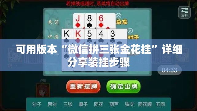 可用版本“微信拼三张金花挂”详细分享装挂步骤